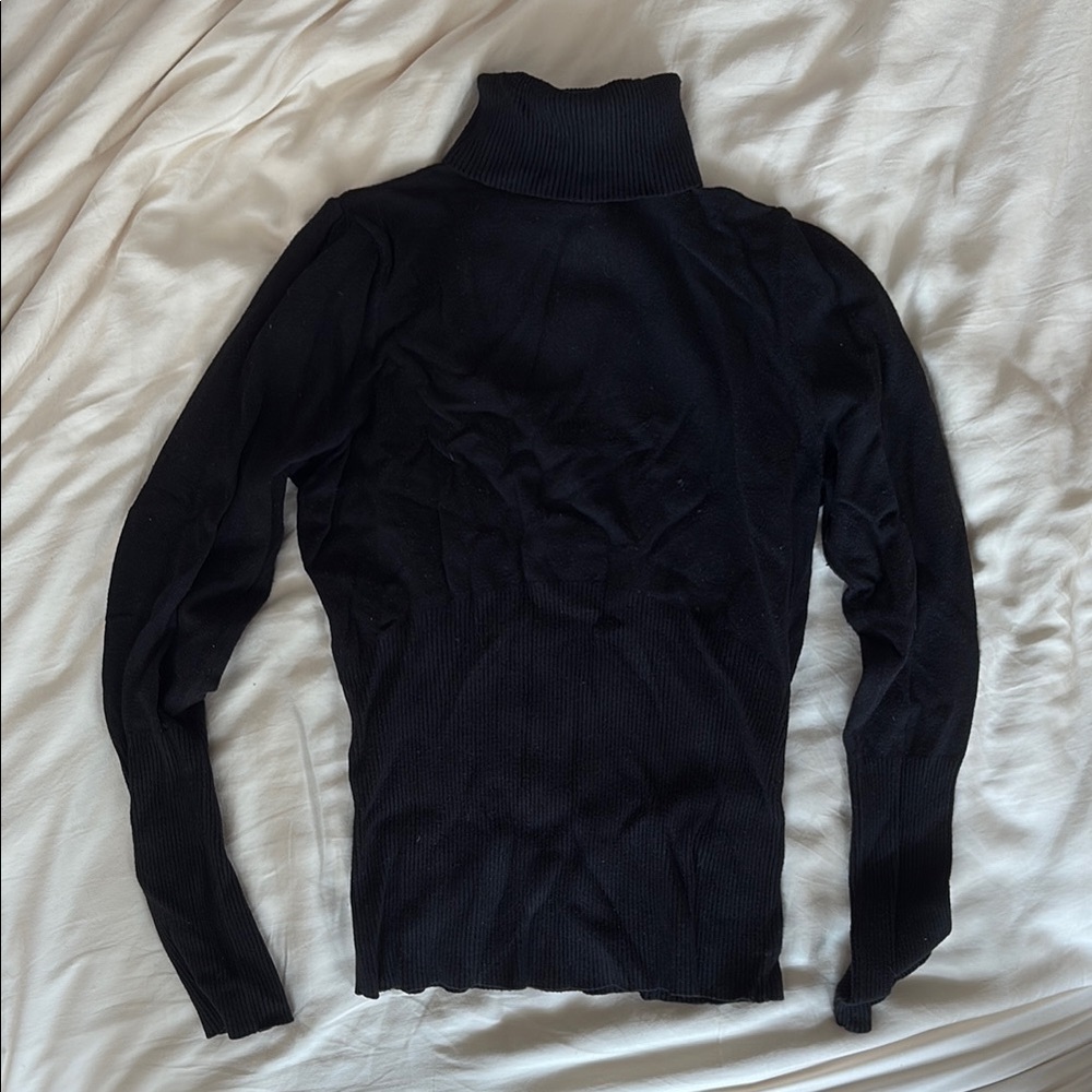 White House Black Market Black Turtleneck Sweater